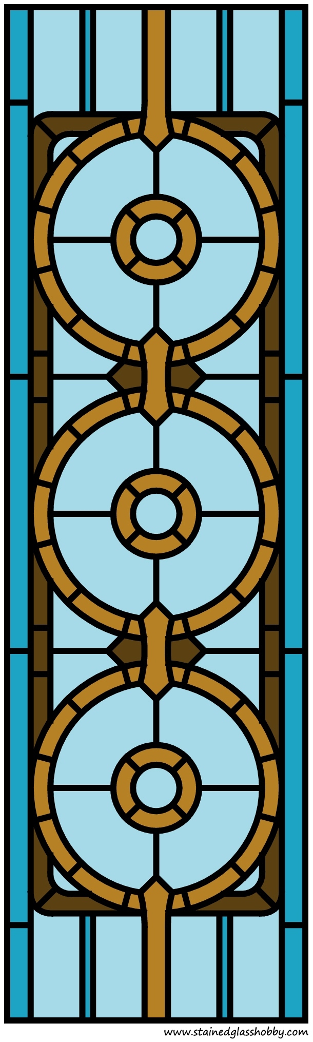 Celtic style, modern stained glass door panel