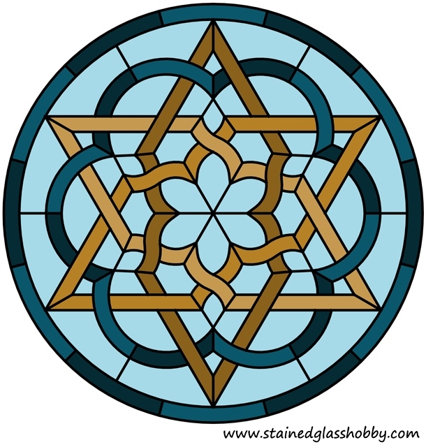 Star round panel Celtic knot design