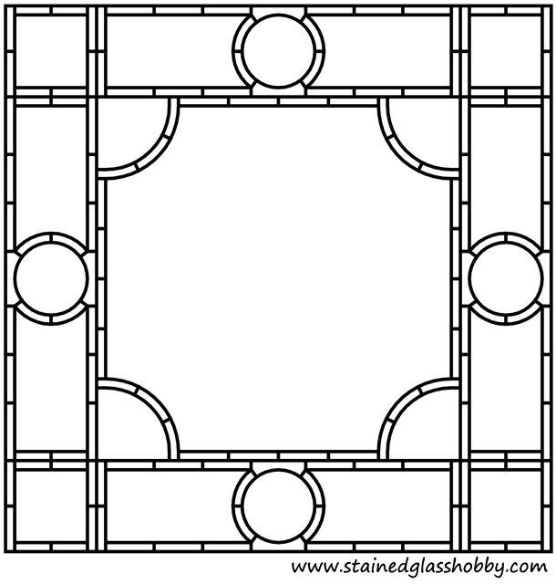 Free stained glass frame border pattern
