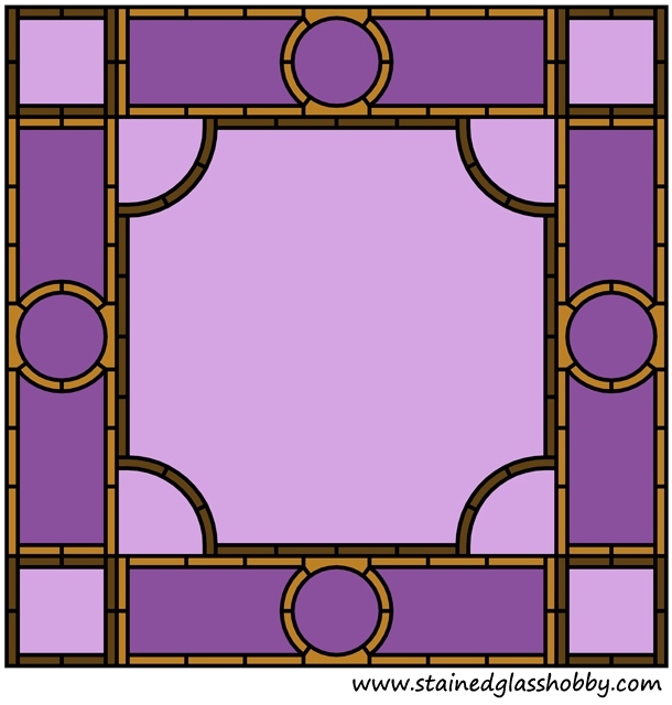 Stained glass frame border design