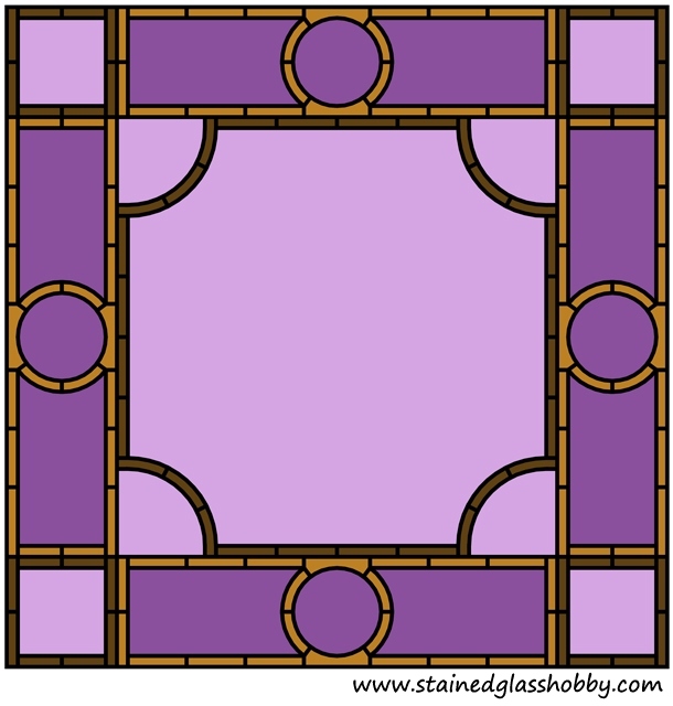 Stained glass frame border design