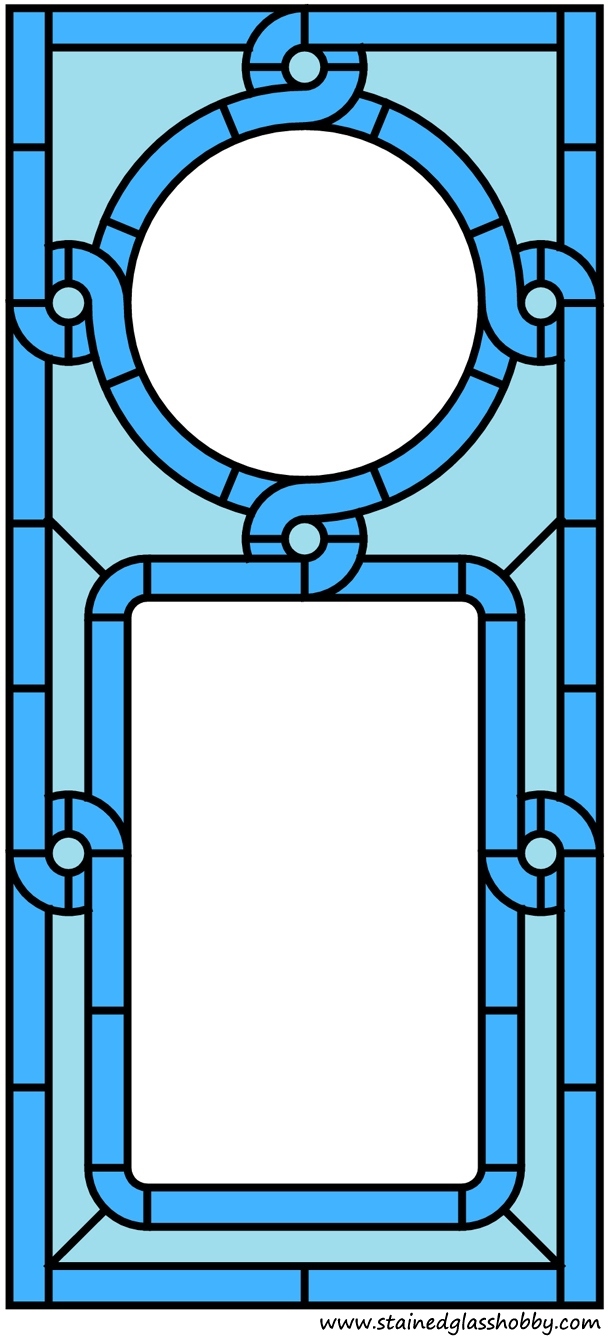 Celtic knot style stained glass double frame