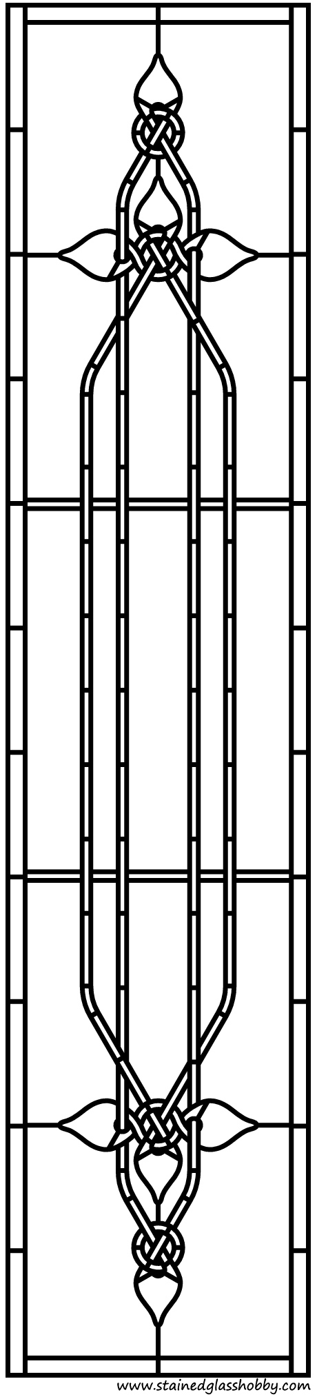 Celt stained glass door panel pattern