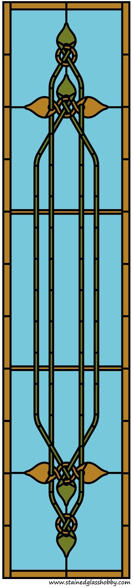 Celt stained glass panel pattern