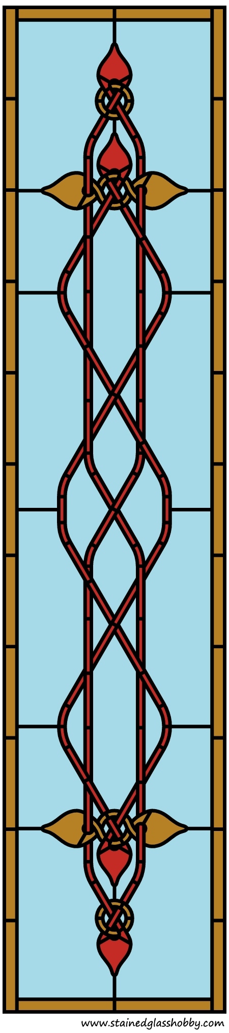 Celtic style stained glass panel