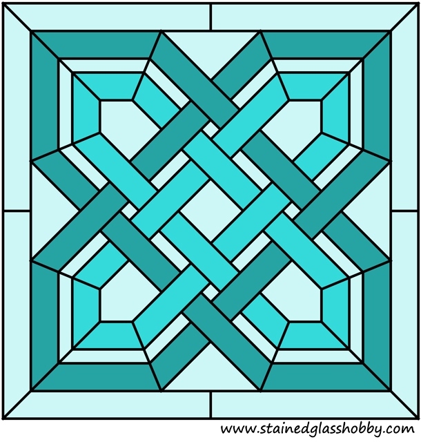 Stained glass square panel