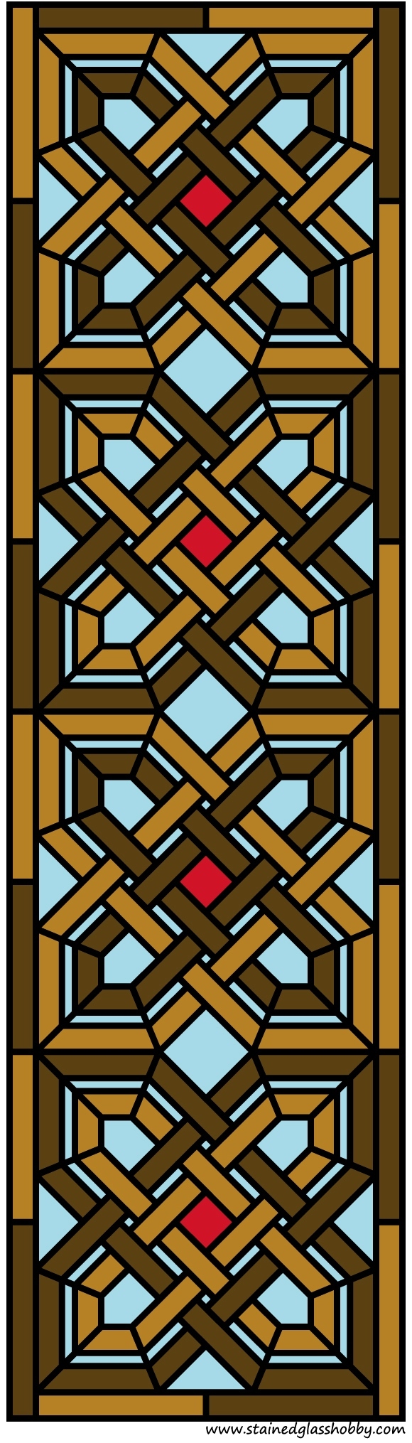 Intricate design stained glass door panel