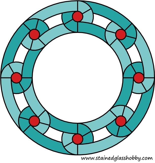 Celtic knot stained glass mirror