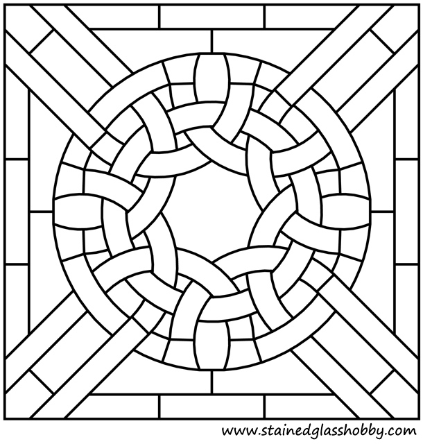 Stained glass panel pattern