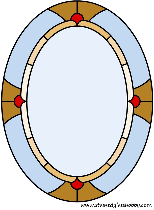 Stained glass elliptical border