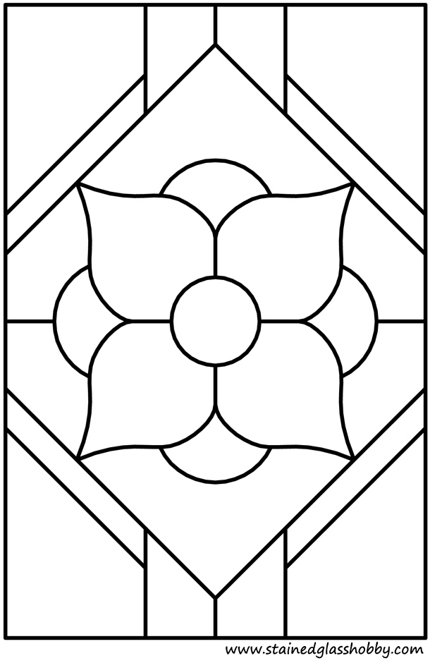 Flower window pattern outline