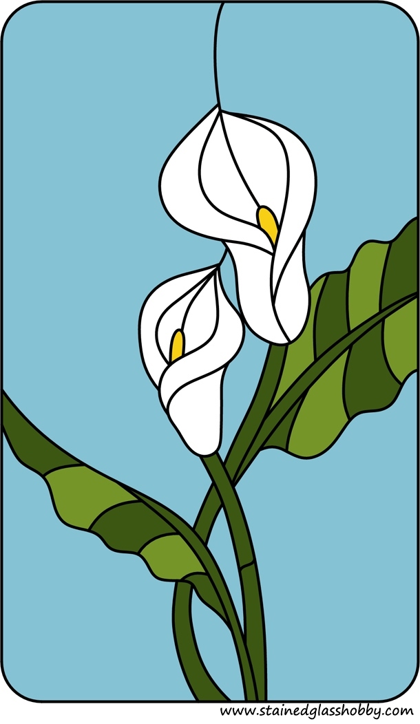 Calla lily stained glass
