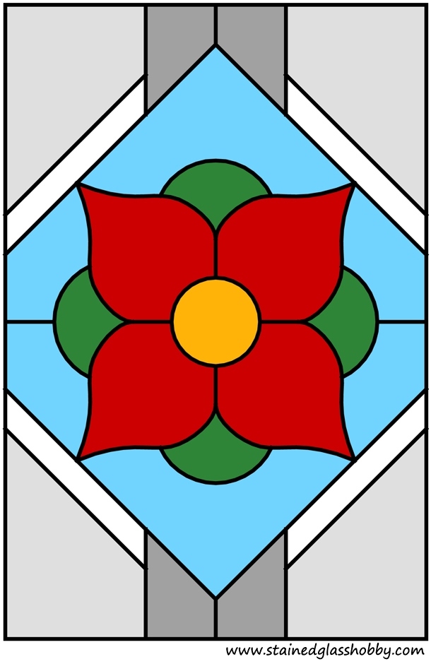 Color flower window design