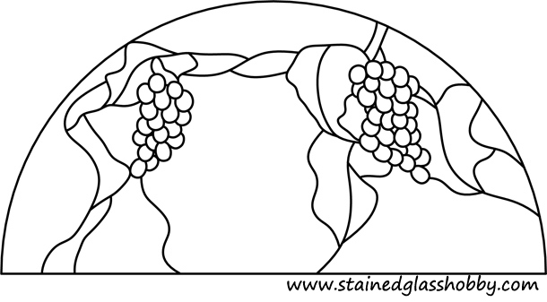 round panel with grapes design pattern