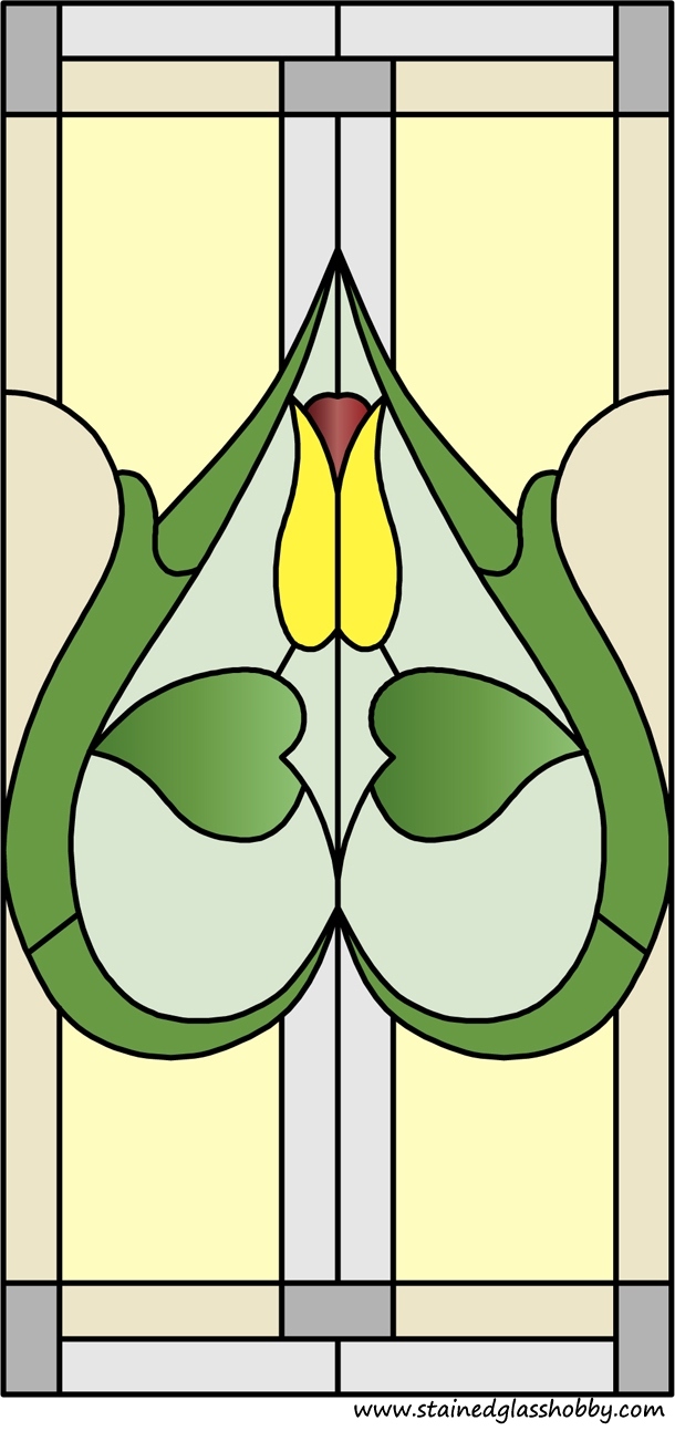 floral leaves design color