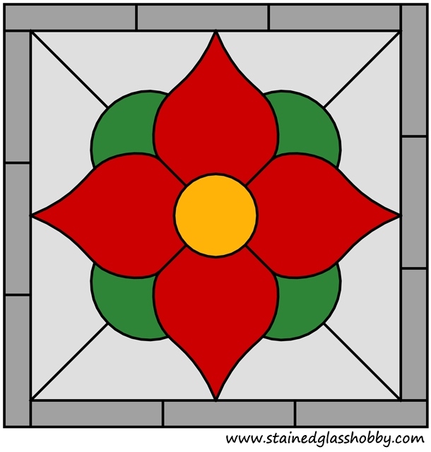 Color flower square design