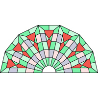 Round kaleidoscope stained glass