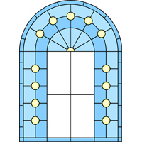 Arch design for stained glass 1
