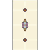 Rectangular stained glass panel 2