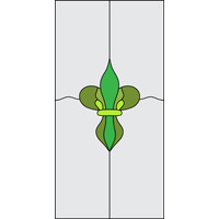 Rectangular stained glass panel 3