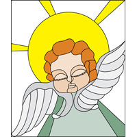 Angel stained glass pattern