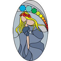 lady with flowers