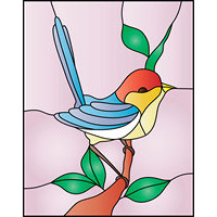 bird stined glass