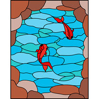 pair of red koi