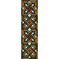 Intricate Celtic design stained glass door