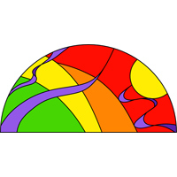 Abstract design stained glass